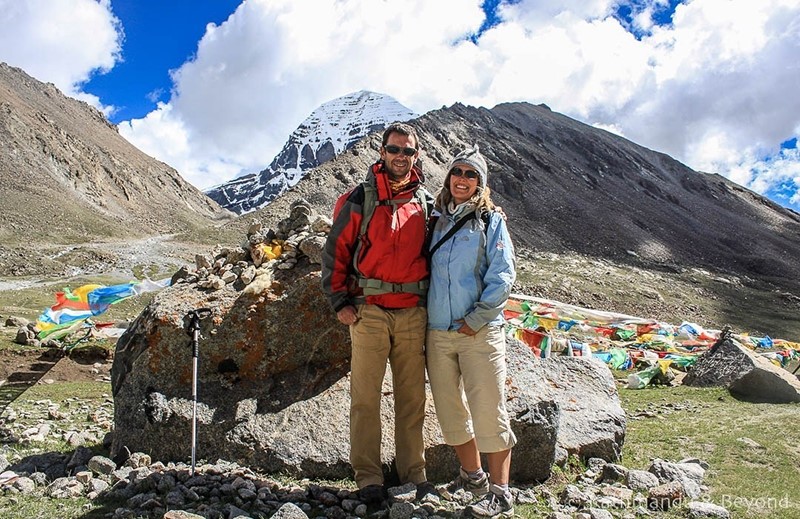 Leidenschaftliche Wanderer umrunden den Berg Kailash