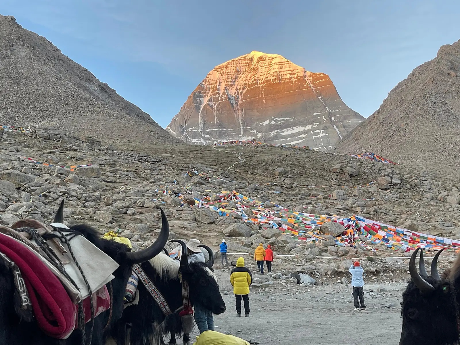 Der 1. Tag Kailash Umrundung. Blick auf die Nordwand vom Kailash