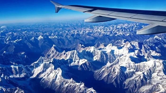 Die einzigartige Aussicht auf den Himalaya-Gebirge