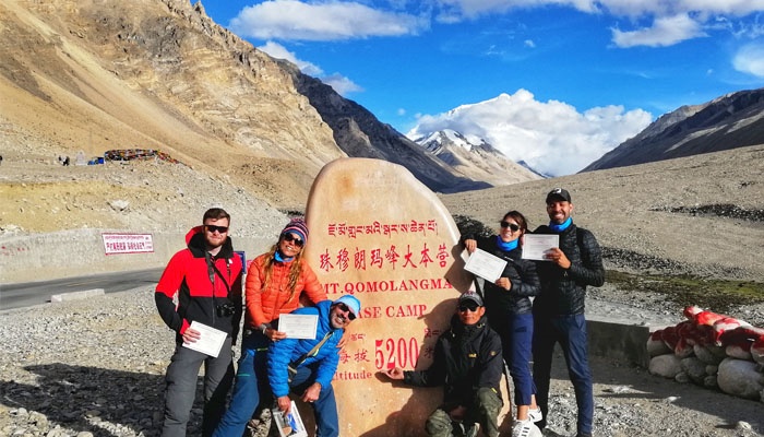 Geführte Reisegruppen zum Everest Basislager.