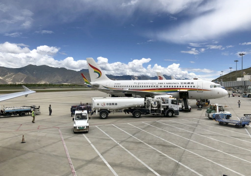 Lhasa Gonggar Airport, der größte Flughafen und der Knotenpunkt in Tibet