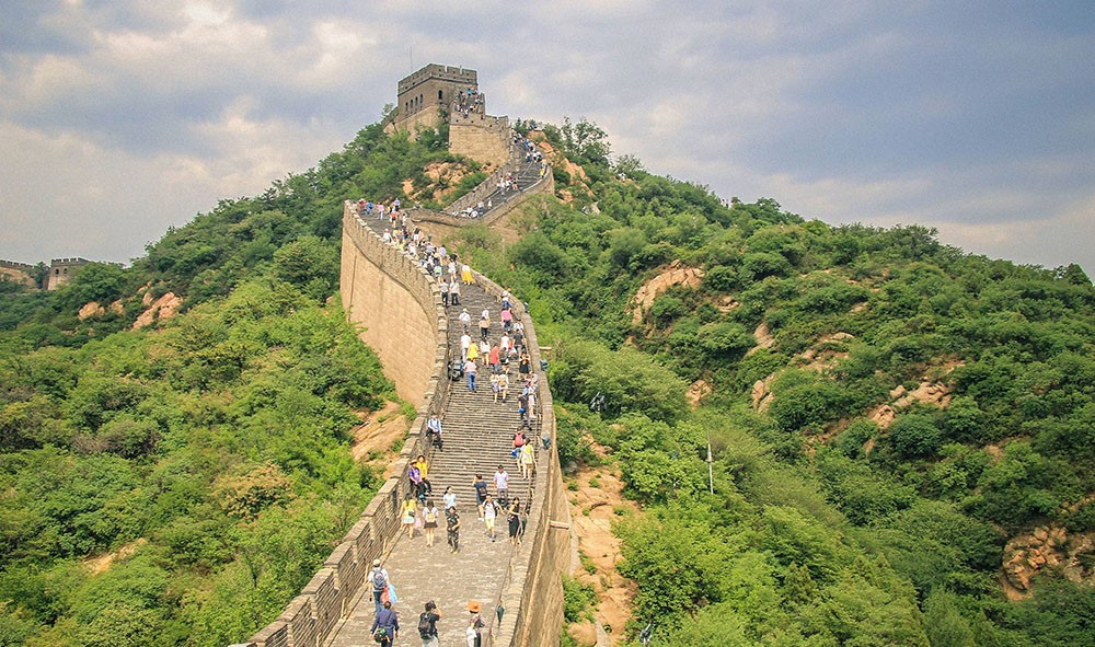 Die chinesische Mauer (die Mutianyu Abschnitt)