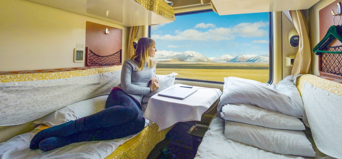 Tibet Bahn Reise (Softsleeper Kabine, die 1. Klasse Schlafwagon))