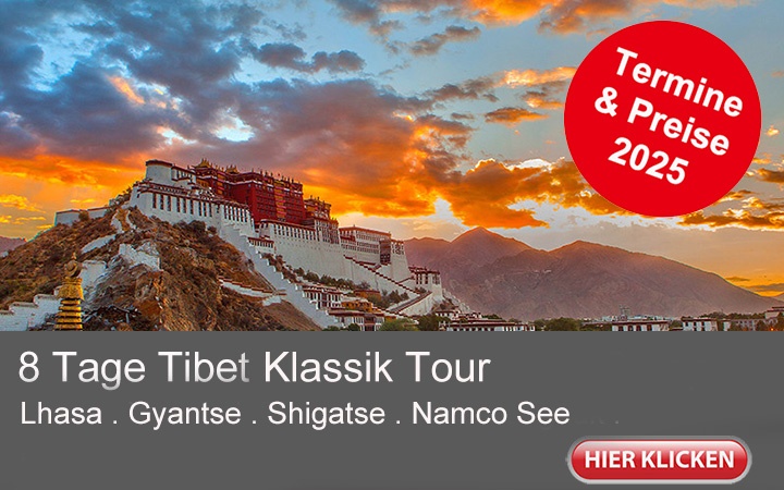 Unsere 8 Tage klassische Tibet Rundreise mit Start in Lhasa.