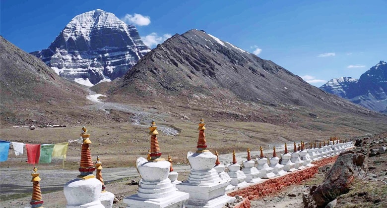 Die erste Etappe Ihrer Kailash Umrundung bis zu Dirapuk Kloster mit schönen Blick auf die Mount Kailash Nordwand.